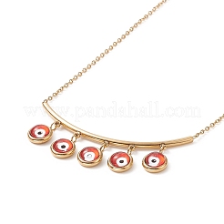 316 Stainless Steel Cable Chain Pendants Necklace with Chain Extender & Lobster Claw Clasp&nbsp;NJEW-I120-01A
