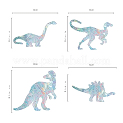 Custom Dinosaur Shape Waterproof PVC Laser Adhesive Stickers&nbsp;DIY-WH0256-013