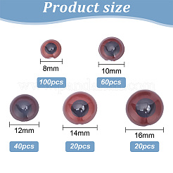 Plastic Craft Eyes Cabochons&nbsp;DOLL-WH0002-08