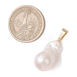 Natural Baroque Keshi Pearl Pendants&nbsp;PALLOY-JF05099