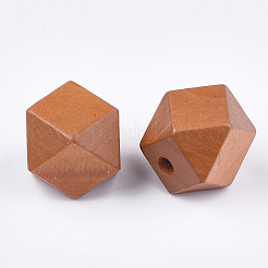 Painted Natural Wooden Beads&nbsp;X-WOOD-Q040-017B-07