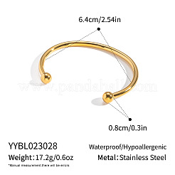 304 Stainless Steel Open Torque Cuff Bangles&nbsp;ND9011