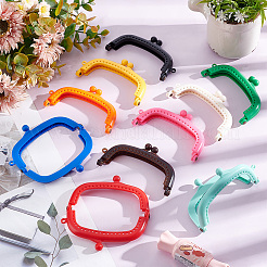 10Pcs 10 Colors Plastic Kiss Lock Purse Frames&nbsp;FIND-PH0007-42