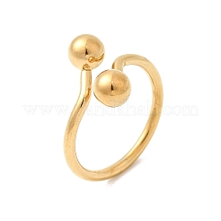 304 Stainless Steel Open Cuff Rings for Women&nbsp;RJEW-K313-19G