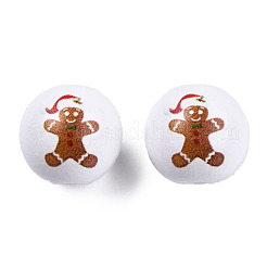 Painted Natural Wood Beads&nbsp;WOOD-N006-187