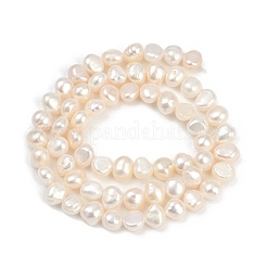 Natural Cultured Freshwater Pearl Beads Strands&nbsp;PEAR-P064-19G-07A