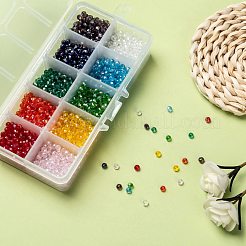 10 Colors Electroplate Glass Beads&nbsp;EGLA-JP0002-01B-4mm