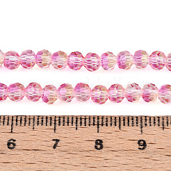 Baking Paint Transparent Glass Beads Strands&nbsp;DGLA-A035-T4mm-A11