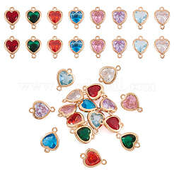 16Pcs 8 Colors K9 Glass Connector Charms&nbsp;FIND-TA0003-43