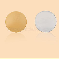 20Pcs 2 Colors PVD Vacuum Plating 304 Stainless Steel Brooch Cabochon Settings&nbsp;STAS-BBC0007-27