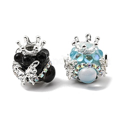 Opaque Acrylic & Rhinestone Beads&nbsp;OACR-D039-03