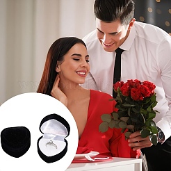 Valentine's Day Velvet Ring Storage Boxes&nbsp;AJEW-CL0004-89A