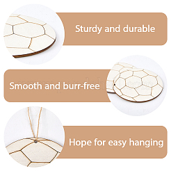10Pcs Unfinished Blank Wooden Pendants Set for Painting Arts&nbsp;WOOD-CP0001-23A
