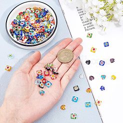 4 Strands 2 Style  Handmade Millefiori Glass Beads Strands&nbsp;LK-OC0001-08
