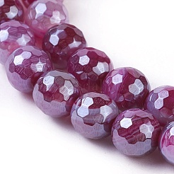Natural Dyed & Heated Striped Agate/Banded Agate Beads Strands&nbsp;G-E537-01A-01