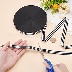 50 Yards Polyester Stripe Ribbons&nbsp;SRIB-WH0011-157B