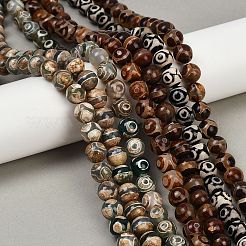 Tibetan Style dZi Beads&nbsp;G-G039-10mm-M
