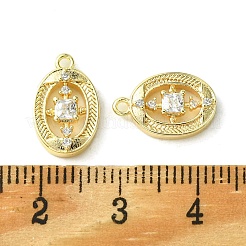 Brass Micro Pave Cubic Zirconia Charms&nbsp;KK-D092-04G