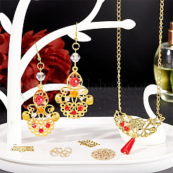 5 Style Brass & Iron Filigree Joiners&nbsp;KK-SC0002-81