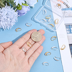 10 Pairs Brass Earring Hooks&nbsp;KK-BBC0027-77C