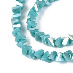 Electroplate Opaque Glass Beads Strands&nbsp;GLAA-N022-4mm-19