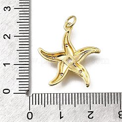 Brass Micro Pave Clear Cubic Zirconia Pendants&nbsp;KK-G525-11G