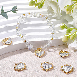 6Pcs 2 Styles 304 Stainless Steel and Handmade Polymer Clay Crystal Rhinestone Pendants&nbsp;STAS-BBC0009-30