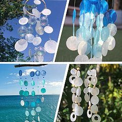 60Pcs 3 Styles Capiz Shell Pendants&nbsp;SSHEL-SC0001-46