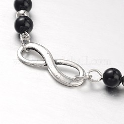 Fashion Tibetan Style Alloy Infinity Anklets&nbsp;AJEW-AN00071-07