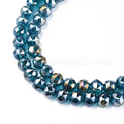 Electroplate Transparent Glass Beads Strands&nbsp;EGLA-N002-34B-G04