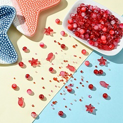 Pink Color Mixed Styles Glass Bead Sets&nbsp;DIY-YW0009-59