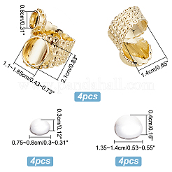 DIY Blank Dome Ring Making Kit&nbsp;DIY-NB0008-13