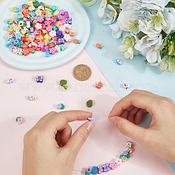 300Pcs 6 Styles  Handmade Polymer Clay Bead&nbsp;FIND-SP0003-05