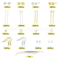 Gold and Silver Mixed Material Earring Findings Sets&nbsp;DIY-YW0009-60