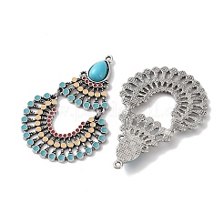 Bohemia Tibetan Style Alloy & Enamel & Synthetic Turquoise Big Pendants&nbsp;FIND-T074-08AS