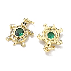 Brass Micro Pave Cubic Zirconia Pendants&nbsp;KK-K420-03B-G