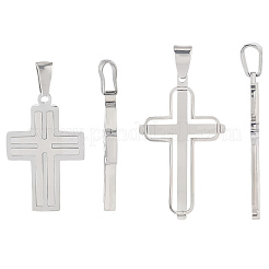 2Pcs 2 Styles 304 Stainless Steel Pendants&nbsp;STAS-BBC0007-71