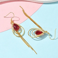 Electroplated Brass Dangle Earrings&nbsp;EJEW-Z129-02G