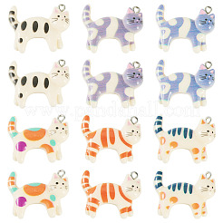 12Pcs Opaque Resin Pendants&nbsp;RESI-TA0005-32