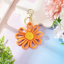Polyester Flower Keychains&nbsp;KEYC-TAC00065-04