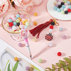 100Pcs 10 Colors Resin Imitation Pearl Beads&nbsp;RESI-SC0003-10