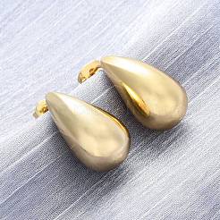 Teardrop Brass Stud Earrings&nbsp;EJEW-Q015-20A-G
