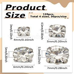 120Pcs 4 Styles Sew on Rhinestone&nbsp;KK-LP0002-18