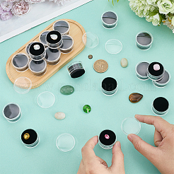 144Pcs Round Transparent Plastic Loose Diamond Packing Small Boxes Sets&nbsp;CON-WH0095-198A