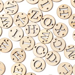 260pcs 26 Styles Unfinished Natural Poplar Wood Links Connectors&nbsp;WOOD-LS0001-06
