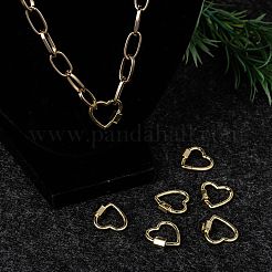 Brass Screw Carabiner Lock Charms&nbsp;X-KK-T047-04G