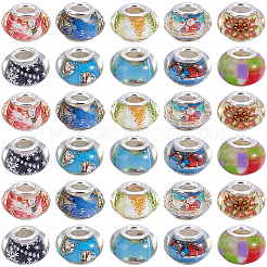 100Pcs 10 Colors Resin European Beads&nbsp;RPDL-PA0001-01