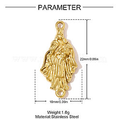 304 Stainless Steel Connector Charms&nbsp;STAS-OY008-01G