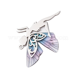 3pcs Gradient Color Resin Pendants&nbsp;PALLOY-TA00173