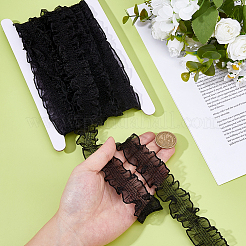 10Yards Polyester Pleated Elastic Lace Trim&nbsp;SRIB-DC0001-06A